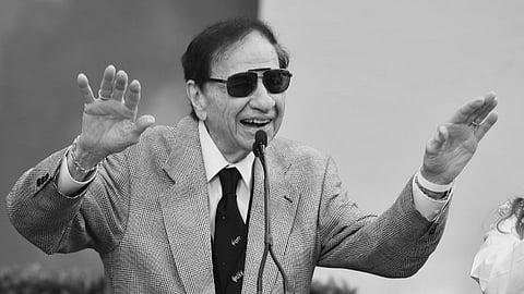 (FILES) Songwriter Richard M. Sherman attends the dedication and re-naming of the historic Orchestra Stage, now the Sherman Brothers Stage A, on the Disney Burbank lot prior to the world premiere of Disney's 'Christopher Robin' at the studio's Main Theater, on 30 July 2018. 