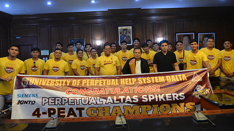 THE Perpetual Altas offer their NCAA Season 99 men’s volleyball victory to the members of their community led by team owner Antonio Tamayo.