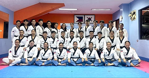 MEMBERS of the Smart/MVPSF Philippine team pose during a recent practice session at the PTA headquarters inside the Rizal Memorial Sports Complex in Manila.
