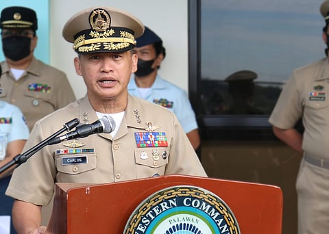 Former chief of the Armed Forces of the Philippines-Western Command, Vice Admiral Alberto Carlos
