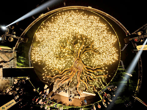 THE ‘Tree of Light’ set the Guinness World Record for the largest solar power light bulb display in May.