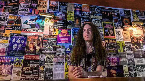ex-Megadeth guitarist Marty Friedman at the Flying V in Singapore