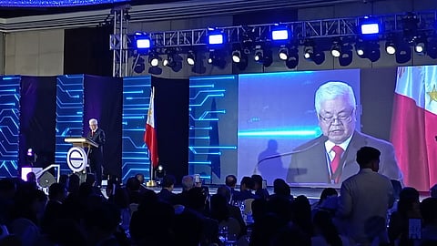 Employers Confederation of the Philippines chairman Edgardo Lacson during 45th National Conference of Employers (NCE45) at the Manila Hotel on Tuesday.
