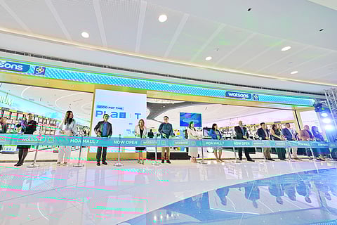 Officials of Watsons unveil its branch in SM Mall of Asia Main Mall, its original home.