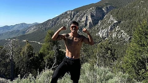 Eumir Marcial undergoes high altitude training in Nevada in preparation for the Paris Olympics.