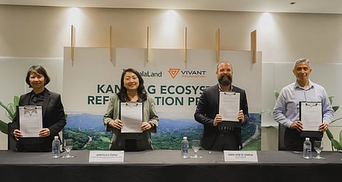 (L-R) Anna Maria M. Gonzales – ALI, Head of Sustainability; Jennylle S. Tupaz – ALI, Sr. Estates Development Head for Central Luzon and VisMin; Shem Jose W. Garcia – Vice President and Executive Director of VFI; Nilo M. Arribas, Jr. – Chief Information Officer of VVT.