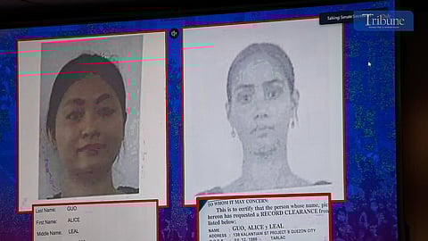 (FILES) Sen. Risa Hontiveros questioned the identity of suspended Bamban, Tarlac Mayor Alice Guo, revealing an NBI document about a certain Alice Leal Guo with the same birthdate and birthplace. She questioned whether it was a coincidence or a case of stolen identity. Guo, citing health issues, did not attend the hearing on her alleged links to POGOs.