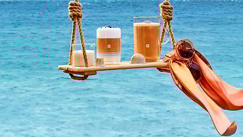 Coconut flavor over ice and vertuo tropical coconut flavor over ice.