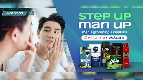 Watsons is also a place where men can find their needs, be it on grooming or wellness.