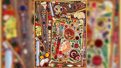 ‘Fat & Thin’ by Alfonso Ossorio, 1962, 84 x 69 cm (33 x 27 in) frame: 65 x 50 cm (25 1/2 x 19 3/4 in).