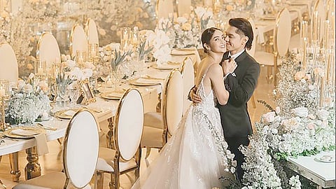 The couple were rumored to be engaged in February after the actress was spotted with an engagement ring. Carlo first confirmed that they were dating in January 2023.
