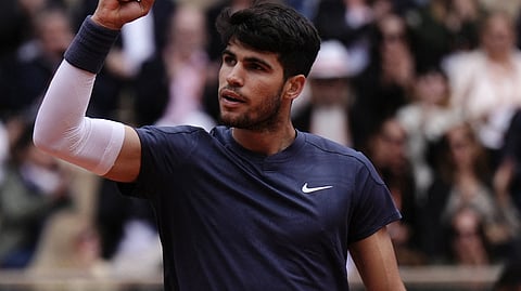 CARLOS Alcaraz displays his prowess to register a 6-3, 6-3, 6-1 win over Felix Auger-Aliassime to coast to the quarterfinals of the French Open.   