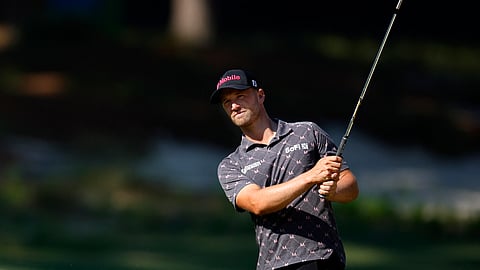 PINEHURST, NORTH CAROLINA - JUNE 12: Wyndham Clark of the United States plays an approach shot on the fourth hole during a practice round prior to the U.S. Open at Pinehurst Resort on June 12, 2024 in Pinehurst, North Carolina. 