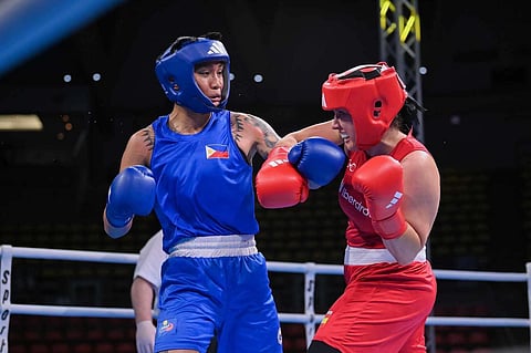 Female fighter Hergie Bacyadan punches a ticket to the Paris Olympics after beating Venezuelan Maryelis Yriza in their 75-kilogram quarterfinal showdown in the 2nd World Olympic Qualification Tournament in Bangkok.