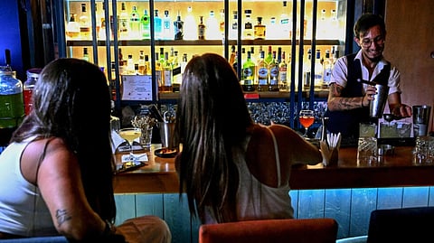 The risk of war does not seem to bother the partiers in Beirut's Christian neighbourhood of Mar Mikhael 