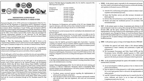 DOT - Implementing Guidelines of Administrative Order No. 19, Series of 2024