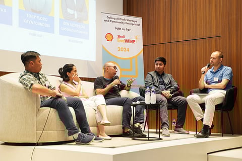 From left: Kaya Founders Investment director Toby Flores, 1Export Co-founder and CEO Melissa Nava, e27 co-founder and programs director Thaddeus Koh, DTI division chief of the Innovation and Collaboration Division Karl Pacolor and QBO head of Strategy and Partnerships Ben Alderson. 