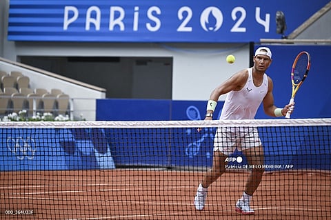 RAFAEL Nadal of Spain is in danger of missing the Paris Olympics after suffering a thigh injury in training.