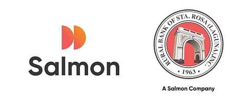 Salmon and Rural Bank of Sta. Rosa (Laguna) logos