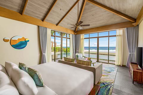 Spacious hotel rooms.