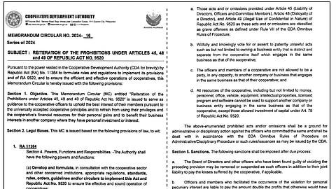 Cooperative Development Authority - Memorandum Circular No. 2024-16