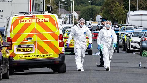 The latest pictures from Hart Street in Southport, where officers continue to collect evidence.