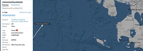 China Coast Guard ship ‘cruising’ near Manila Bay