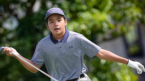 VITO Sarines shoots for another victory when he competes in the boys’ 10-12 division of the ICTSI JPGT Luzon Series 4 at the Riviera Golf and Country Club. 
