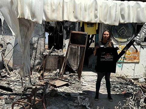 Ground zero Scenes of destruction are still visible in the village of Kibbutz Re’Im, one of the sites of the deadly Hamas attack on 7 October 2023.
