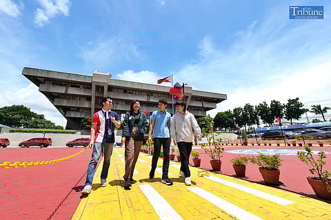 Former WorldSkills winners who represented the country, (from left) Anthony Cabigayan, IT Software Solutions for Business, Medallion for Excellence WorldSkills ASEAN Bangkok 2018; Ana Claire Hernandez, Graphic Design Technology, Two-Time Silver Medalist and Two-Time Best of Nation Awardee, WorldSkills ASEAN Singapore 2023 & WorldSkills Asia Abu Dhabi 2023; Ramon Bong Bautista, Graphic Design Technology, Medallion for Excellence WorldSkills Kazan, Silver Medalist and Best of Nation WorldSkills ASEAN Bangkok 2018; and Patrick Neil Noceja, Web Technologies, Medallion for Excellence WorldSkills ASEAN Bangkok 2018, share light moments outside the TESDA Office in Taguig City during their attendance to the Philippine National Skills Competition (PNSC) kick-off ceremony. The PNSC will be held at the World Trade Center from 21 to 25 August. The winners of this year's PNSC will represent the country in the coming 2025 ASEAN Skills Competition. 