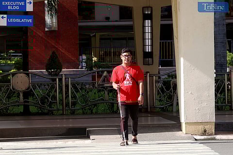 LOOK: Visually impaired individuals are being assisted during the White Cane Walk 2024 at the Risen Garden inside Quezon City Hall on Sunday, 4 August 2024. This annual event aims to raise awareness about the challenges that people with visual impairments face, promote understanding and acceptance of the white cane as a symbol of independence, and advocate for the rights and needs of the visually impaired community.