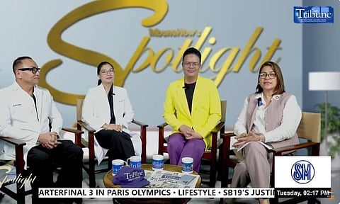Joel Lopez, MD, ND, CNS, DABAARM, Holistic and Integrative Medicine, Certified Nutrition specialist and Anti-Aging specialist, president, PRIMA; and Ruby Ann Magpantay, MD, MSC, Preventive, Regenerative and Integrative Medicine, vice president, PRIMA, on ‘Spotlight’ with hosts Kim Sancha and Chingkee Mangcucang.