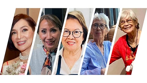Imelda Cajipe-Endaya, Leonore RS Lim, Susan Fetalvero Roces, Marivic Rufino and Rosario Bitanga