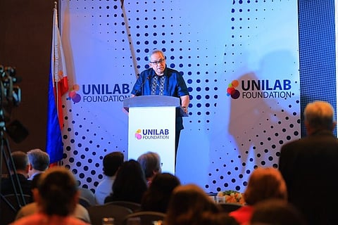 Unilab Foundation executive director Jose Maria A. Ochave speaks during the launch of the Unilab Center for Health Policy (UCHP).