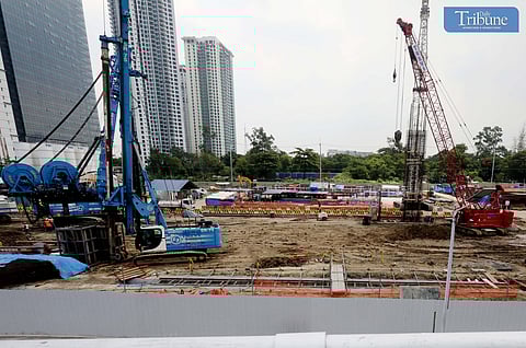 Construction for the Metro Manila Subway -- an underground rapid transit line in Metro Manila -- is still under way. The 33-kilometer line connects the cities of Valenzuela, Quezon, Pasig, Taguig, Parañaque, and Pasay, with 17 stations east of Valenzuela and Bicutan stations. Photo/Analy Labor