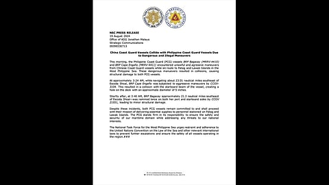 Japan stands with the Philippines: Ambassador ENDO Kazuya expresses serious concern over recent aggressive actions in the West Philippine Sea.