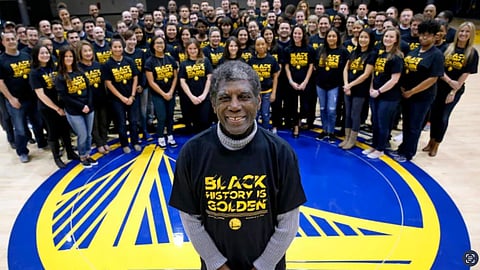 Honoring a Legacy: Alvin Attles, 'Mr. Warrior,' aurrounded by the Golden State community he inspired.