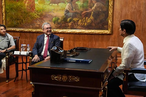 President Ferdinand R.  Marcos Jr. with European Union during EU Ambassador to the Philippines Luc Serge Gustave Eugene Veron