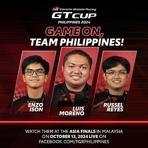 LUIS Moreno, Enzo Ison and Russel Reyes will don the country’s colors in the Asia Finals.