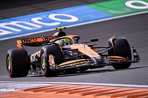 MCLAREN driver Lando Norris in action.