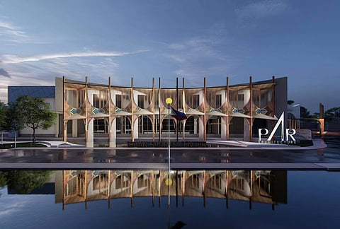 The façade of the Ibaan Cultural and Sports Center.