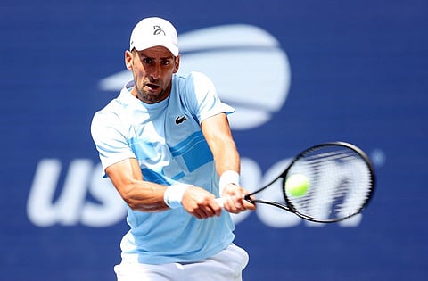 Novak Djokovic holds a practice session as the Serbian attempts to set new Grand Slam records in the US Open.