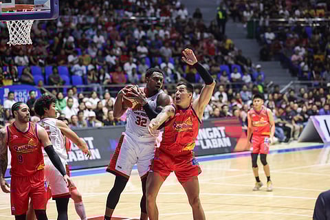 CAELAN Tiongson (right) is earning a reputation as an import-stopper for Rain or Shine in the ongoing PBA Governors’ Cup.
