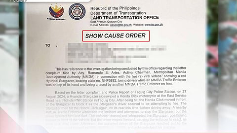 LTO suspends viral car driver’s license