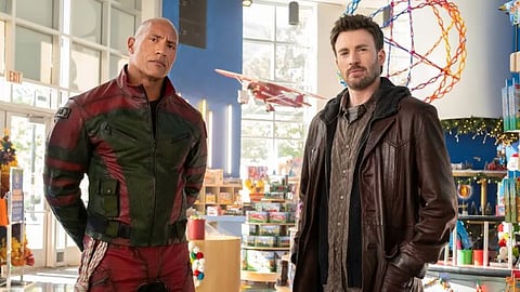 Dwayne Johnson and Chris Evans.