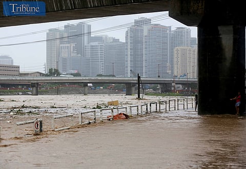 LOOK: Tropical Storm Enteng on Monday, 2 September 2024, caused persistent rain, leading to the overflow of the Marikina River. In response, the Marikina LGU issued an evacuation notice for residents near the river.