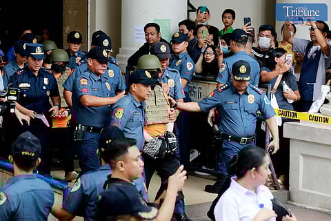 LOOK: Pastor Apollo Quiboloy, founder and leader of the Kingdom of Jesus Christ, and his four subordinates pleaded not guilty to human trafficking charges filed by KOJC's female members on 13 September 2024.