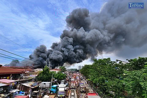 The Bureau of Fire Protection issues a very rare Task Force Bravo alarm during the 14 September fire in Tondo, Manila. The fire expanded swiftly, affecting large residential areas and structures.