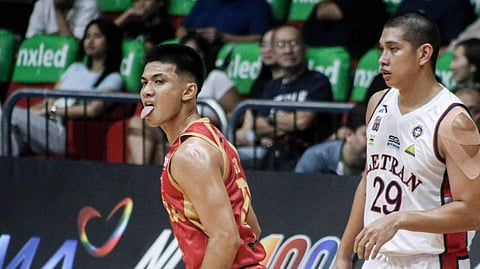Marc Cuenco helps Mapua score a 77-62 win over Letran College over the weekend in the Season 100 NCAA basketball tournament. 