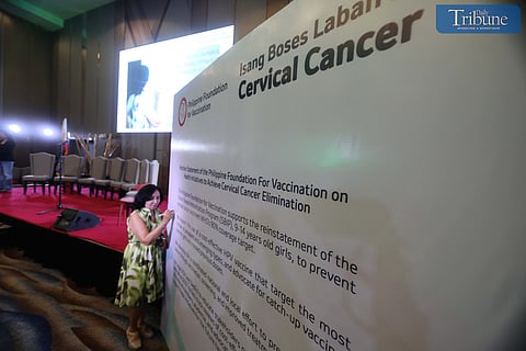 LOOK: The Philippine Medical Association, the Pediatric Infectious Disease Society of the Philippines, and the Philippine Infectious Disease Society of Obstetrics and Gynecology, along with government agencies such as the Department of Health, and the Department of Education, have signed a position statement to promote cervical cancer elimination. 

The signing took place at the "Isang Boses Laban sa Cervical Cancer" forum held at a hotel in Quezon City on 26 September 2024. 